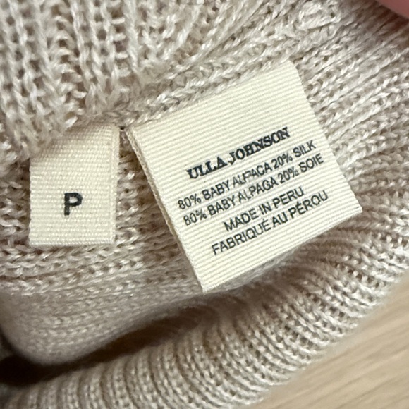 Ulla Johnson Short Sleeve Sweater, Size S - Picture 6 of 7